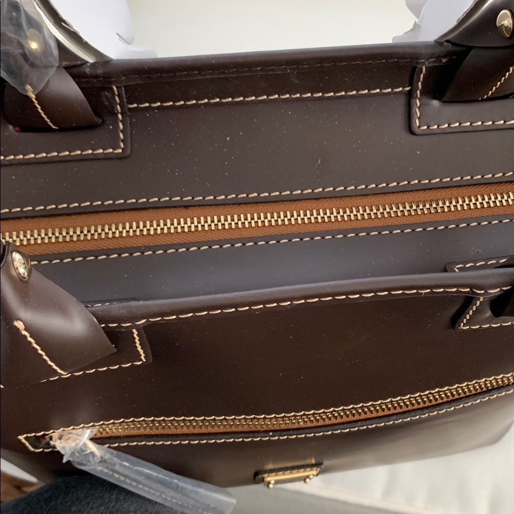 Dooney & Bourke Dark Brown Tote Bag - Picture 2 of 13